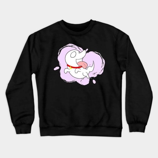 Ghostly pup Crewneck Sweatshirt by tastelesssandwiches